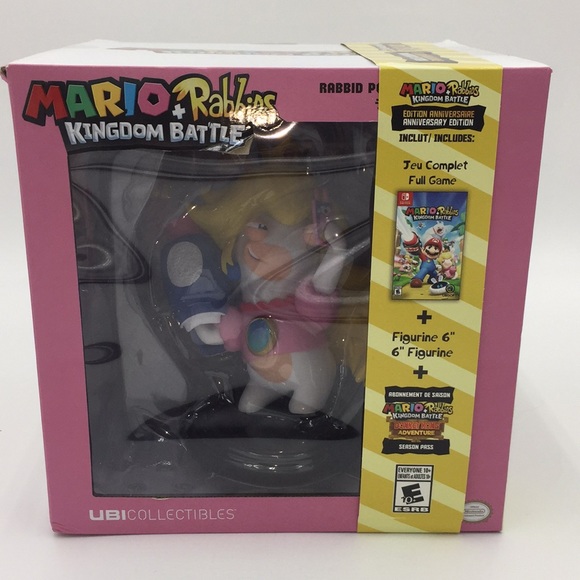 Nintendo Switch Mario Rabbids + Kingdom Battle Full Game + 6 inch Peach Figurine - Picture 13 of 14